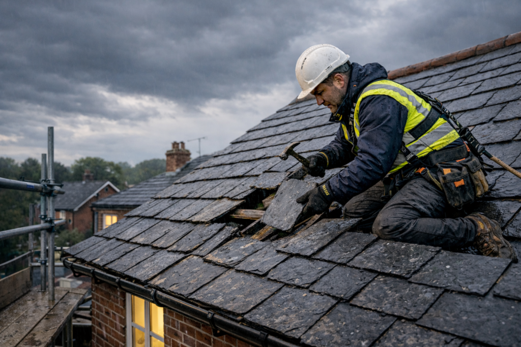 Roof leak repair Worcester fixing water ingress in residential property
