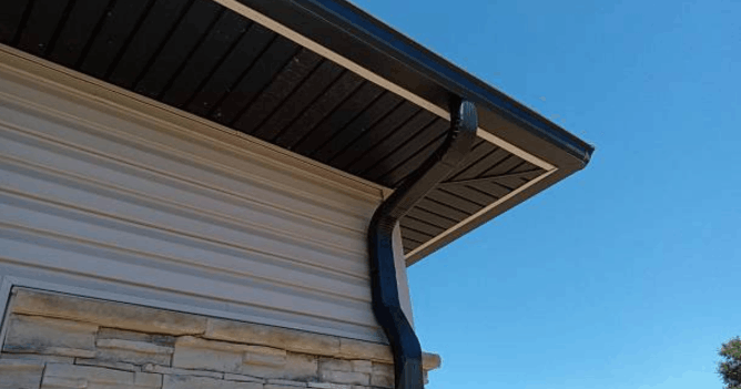 Gutters installation Worcester service installing new gutter system.