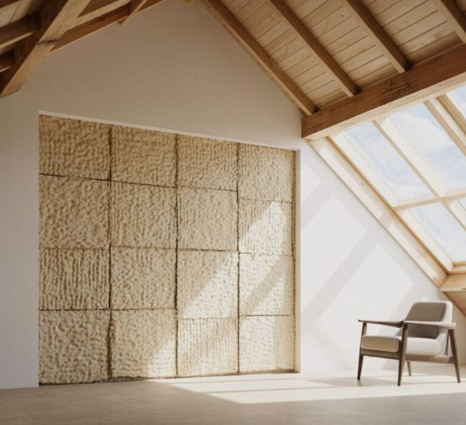 Roof loft trim insulation detail work in Worcester property