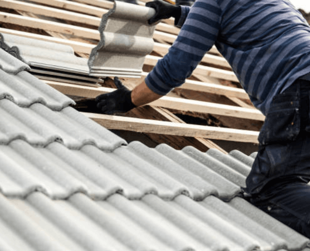 New roofing Worcester installation on house.