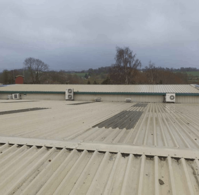 Commercial roofing contractors Malvern working on commercial roof.