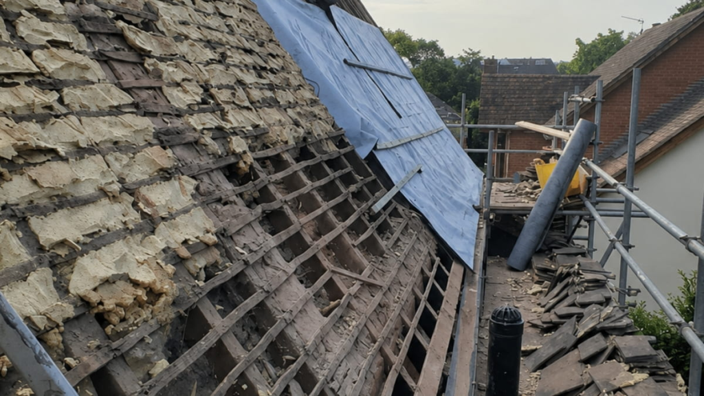 Missing and broken roof tiles that can lead to leaks and costly roof damage.