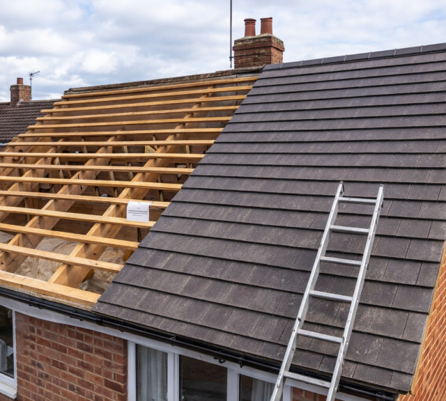 Emergency roof repair in Worcester following storm damage